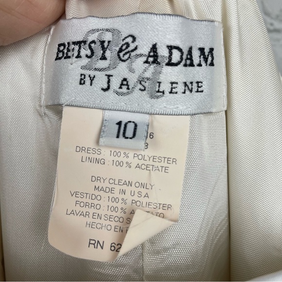 BETSY & ADAM by Jaslene Women Vintage Black Overlay Evening Gown size 10 - Picture 8 of 8